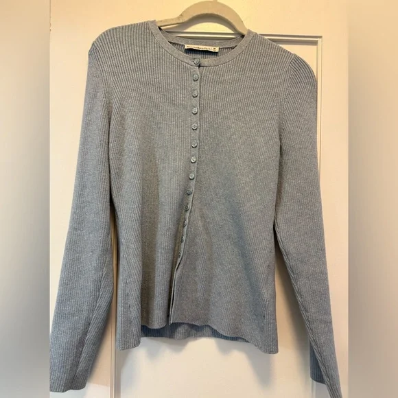 Blue Button-Up Women's Sweater - Picture 1 of 2